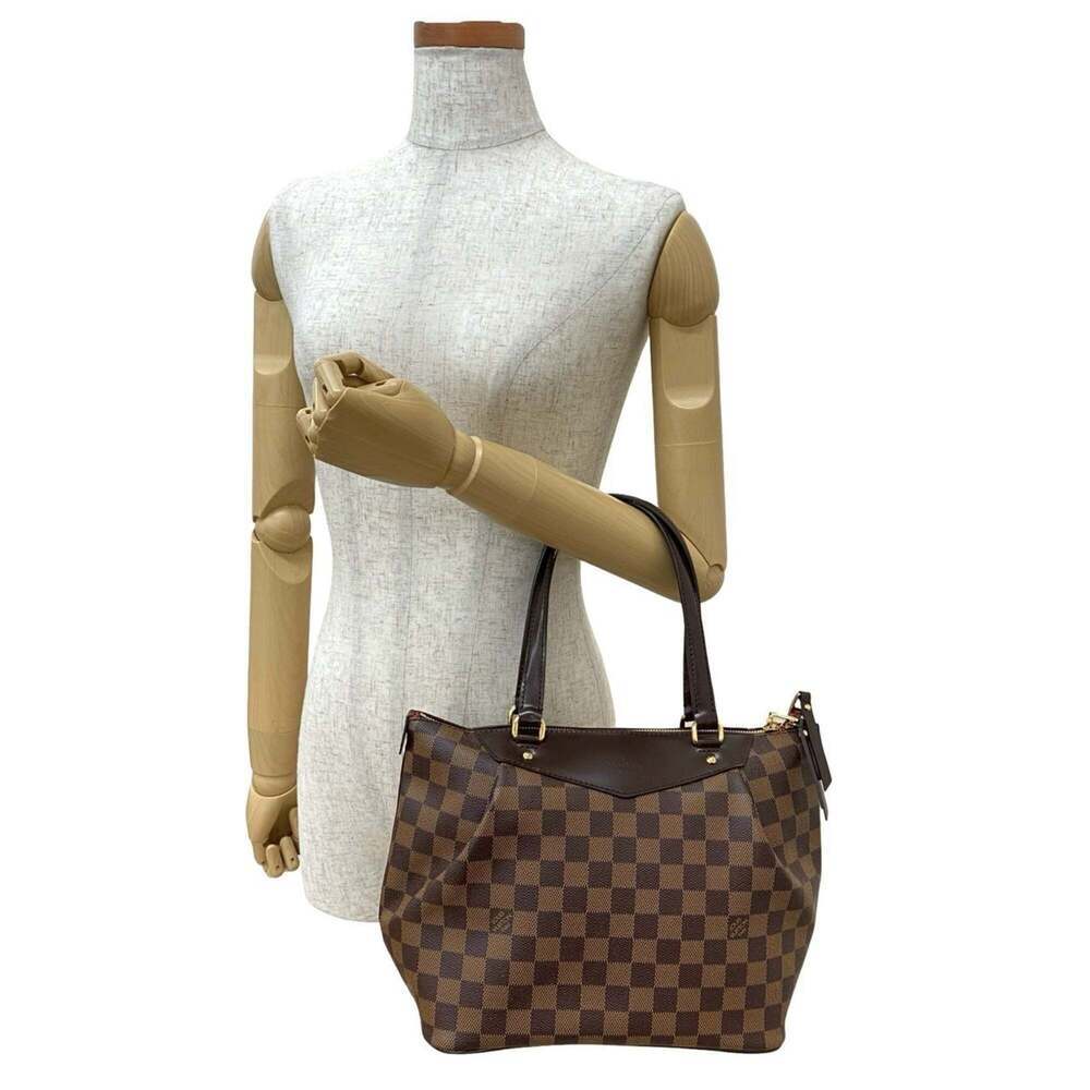 LOUIS VUITTON Brown Damier Leather Tote Bag - Picture 2 of 10